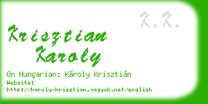 krisztian karoly business card