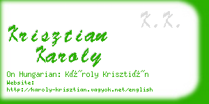 krisztian karoly business card